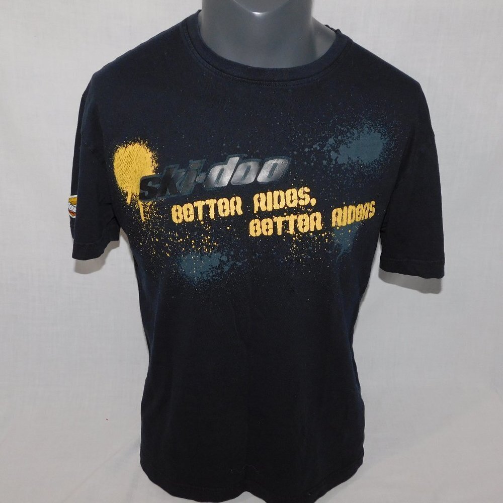 SKI-DOO BRP Better Rides Better Riders Black T Shirt Mens L